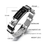 Custom Engraved Name Photo Bracelet for Men