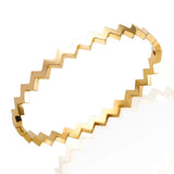 Wave Pattern Stainless Steel Bangles Summer Beach Party Couple Jewelry