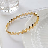Wave Pattern Stainless Steel Bangles Summer Beach Party Couple Jewelry