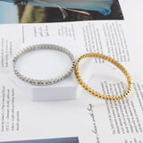 316L Stainless Steel Leaves Bangle Bracelet Metalic Golden 18 K Cuff Bracelet