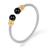Colorful Wire Rope Bracelets Stackable Bangle Cuff for Women