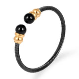 Colorful Wire Rope Bracelets Stackable Bangle Cuff for Women