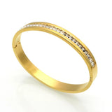 Stainless Steel Lover Bracelets & Bangles Square Crystal Gift Women/Men