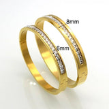 Stainless Steel Lover Bracelets & Bangles Square Crystal Gift Women/Men