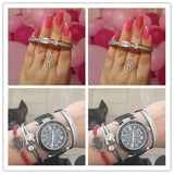 Stainless Steel Lover Bracelets & Bangles Square Crystal Gift Women/Men