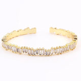 Rainbow CZ Bracelets 18K Plated Copper Pulseiras Butterfly Zircon Bangles