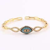 Rainbow CZ Bracelets 18K Plated Copper Pulseiras Butterfly Zircon Bangles