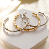 Stainless Steel Bangles Bracelets With Mini Balls Dots Charm
