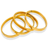 Smooth Stainless Steel Round Cuff Bracelets For Women