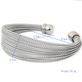 Stainless Steel Twisted Wire Bracelets Bangle - Rose Jewelry
