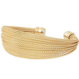 Stainless Steel Twisted Wire Bracelets Bangle - Rose Jewelry