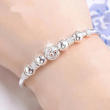 Silver Lucky Charm Bracelet Cuff - Women Bangles Jewelry