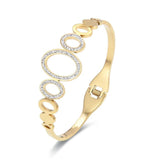 Stainless Steel CZ Circle Bangles Wedding