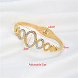 Stainless Steel CZ Circle Bangles Wedding