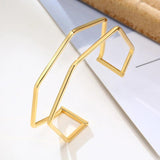 Geometric Women Cuff Bracelet, Wide Bangle, Minimalist Jewelry