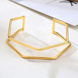 Geometric Women Cuff Bracelet, Wide Bangle, Minimalist Jewelry