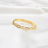 Crystal Bracelets Stainless Steel Bangles Jewelry