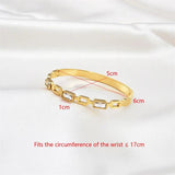 Crystal Bracelets Stainless Steel Bangles Jewelry