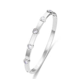Heart Zircon Cuff Bracelet CZ Crystal Women's Party Jewelry