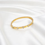 Heart Zircon Cuff Bracelet CZ Crystal Women's Party Jewelry