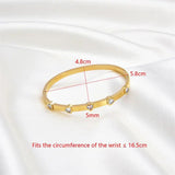 Heart Zircon Cuff Bracelet CZ Crystal Women's Party Jewelry