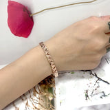 18K Stainless Steel Engraved Wave Bracelets For Women Cuff Bangles