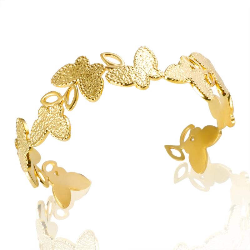 Butterfly Bangle Bracelet Stainless Steel Water Proof Bangles
