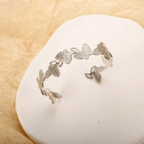 Butterfly Bangle Bracelet Stainless Steel Water Proof Bangles