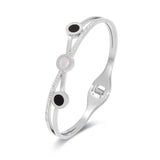 Crystal Roman Numeral Shell Bangle Jewelry