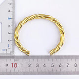 Nidin Twisted Cable Wire Bangle Plated Cuff Bracelet Adjustable Jewelry