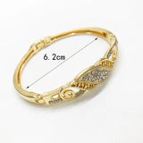 Zinc Alloy Lady Bangle Bracelet Austrian Crystal Cuff Bracelet
