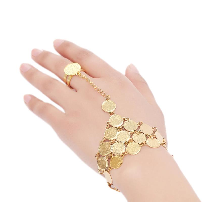 Islamic Coin Bracelet Middle Eastern Bangle Metal Jewelry
