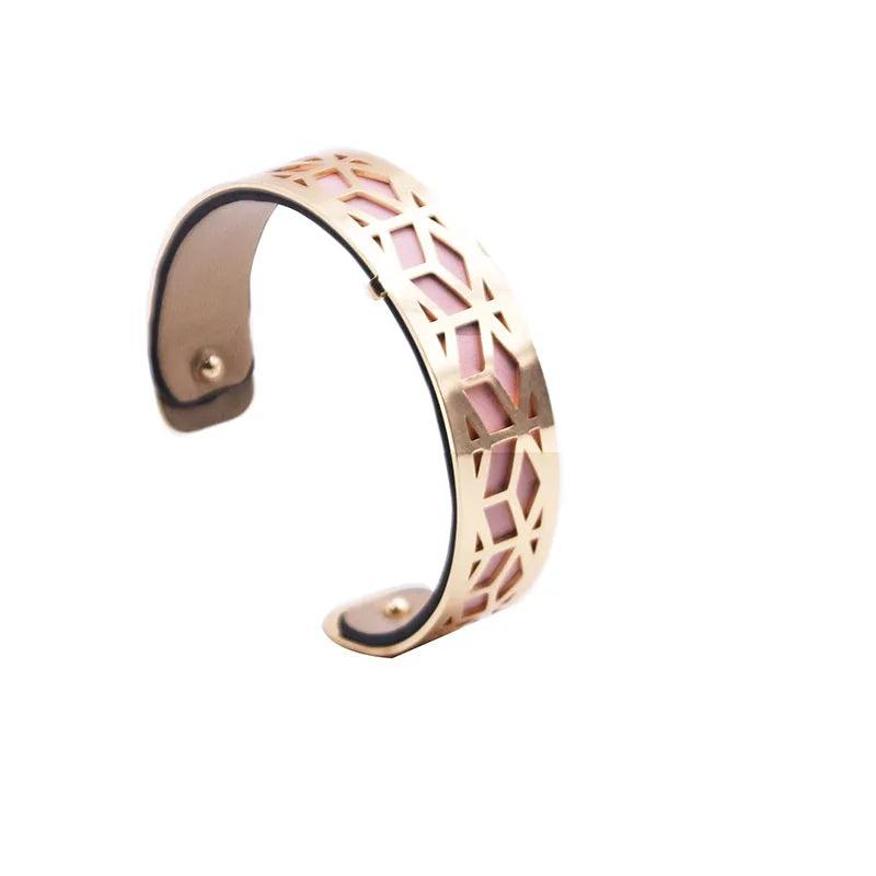 15MM Wemarchjuly Hollow Out Reversible Bracelet Femme Bijoux