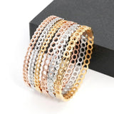 High Beehive Shaped 18 K Stainless Steel Bracelets For Women