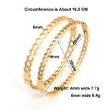High Beehive Shaped 18 K Stainless Steel Bracelets For Women