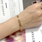 High Beehive Shaped 18 K Stainless Steel Bracelets For Women