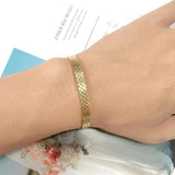 Stylish Hollow Watch Chain Stainless Steel Bracelet for Women