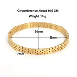 Stylish Hollow Watch Chain Stainless Steel Bracelet for Women