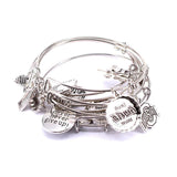 5pcs Bangle Set 4 Colors Bracelets for Women Girls Mixed Styles Expandable C036