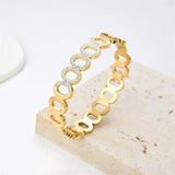 Steampunk Stainless Steel Ladies Bracelet Hollow Jewelry Golden