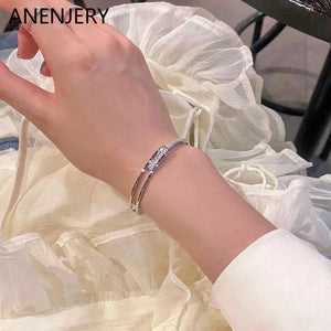 ANENJEYR Sparkling Bracelet for Women Couple Jewelry Gift