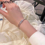 ANENJEYR Sparkling Bracelet for Women Couple Jewelry Gift
