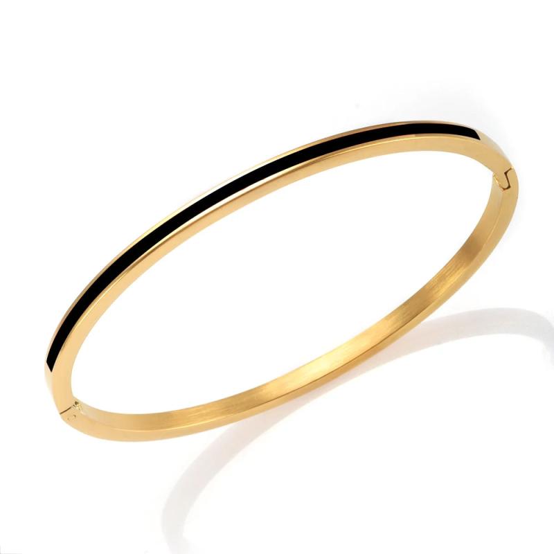 Colorful Enamel Bracelet Bangle Thin Drip Oil Stainless Steel Jewelry