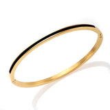 Colorful Enamel Bracelet Bangle Thin Drip Oil Stainless Steel Jewelry