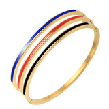 Colorful Enamel Bracelet Bangle Thin Drip Oil Stainless Steel Jewelry