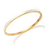 Colorful Enamel Bracelet Bangle Thin Drip Oil Stainless Steel Jewelry