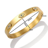Crystal Cuff Bangle Stainless Steel Bracelet Jewelry Gift