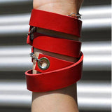 Red Chain Leather Bracelet For Women Punk Bohemia Accessories
