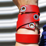 Red Chain Leather Bracelet For Women Punk Bohemia Accessories