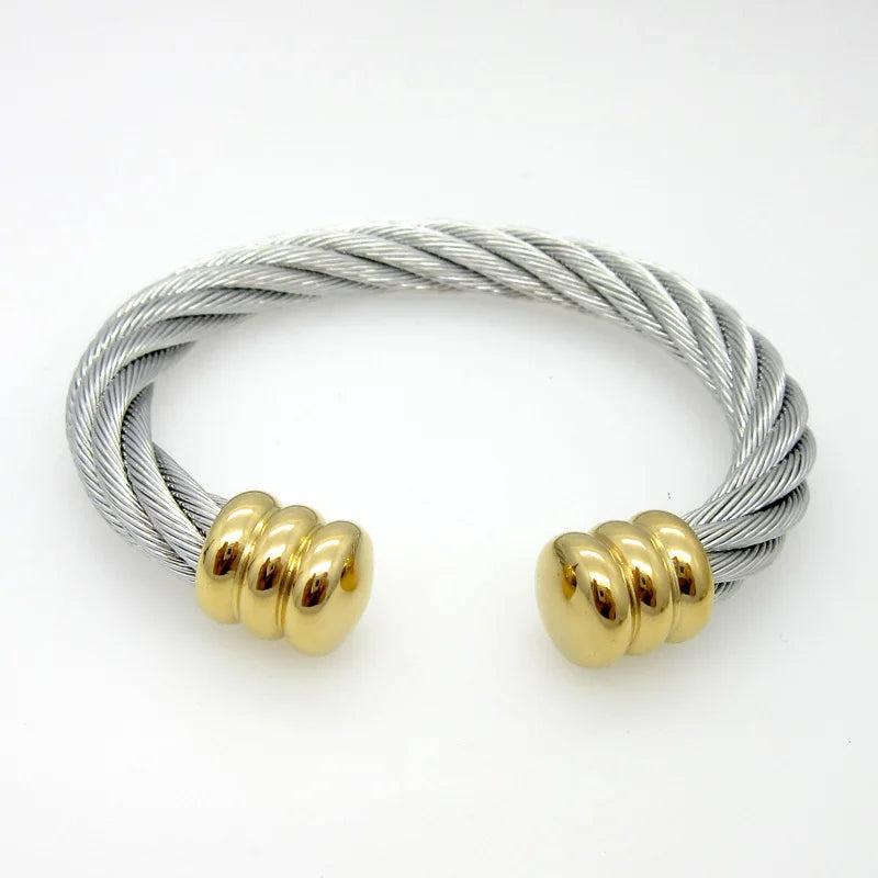 Steel Wire Rope Weaving Twist Bracelet Hot Selling Gift Bracelets